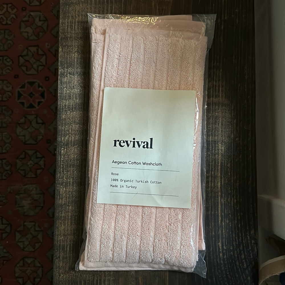 Revival Aegean Cotton Washcloth NWT